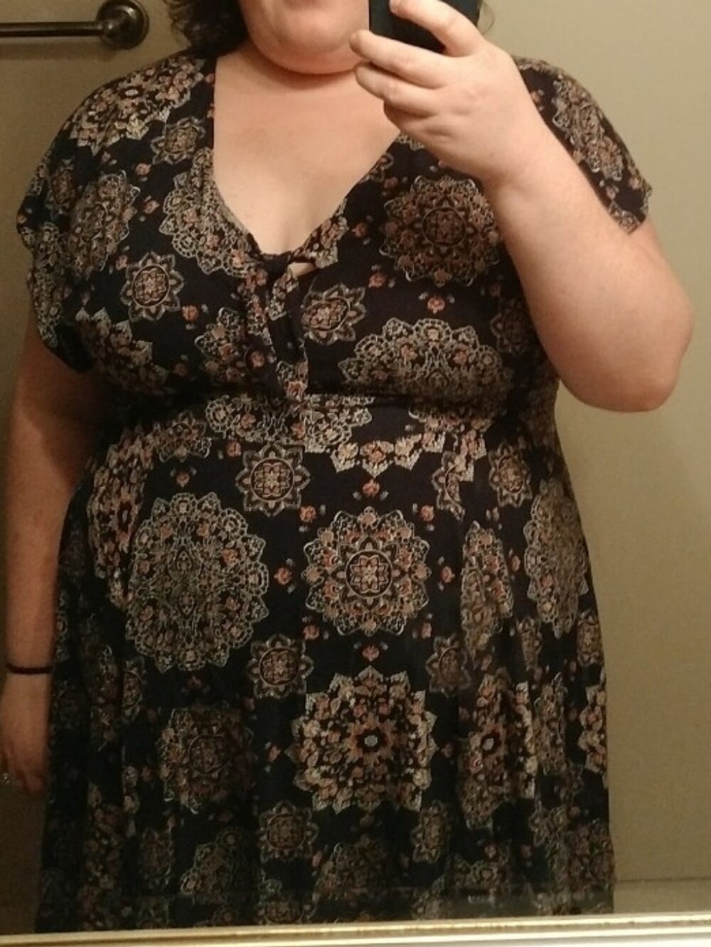 Torrid Navy Floral V-Neck Short Sleeve Maxi Dress